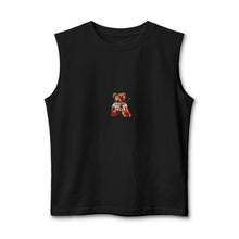 Load image into Gallery viewer, Teddy Bear Graphic Muscle Tank — Small Horror Teddy Design
