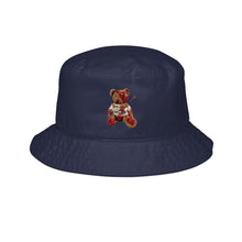 Load image into Gallery viewer, Teddy Bear Floral Embroidered Bucket Hat