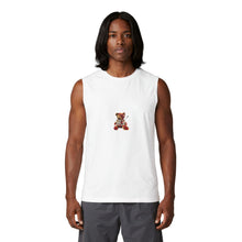 Load image into Gallery viewer, Teddy Bear Graphic Muscle Tank — Small Horror Teddy Design

