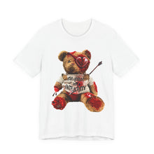 Load image into Gallery viewer, Teddy Heartbreak Tee — Cute Grunge Bear with ‘Love, Pain, Integrity’ Graphic
