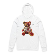 Load image into Gallery viewer, Heart Arrow Teddy Hooded Tee — Romantic Valentine Graphic Long Sleeve
