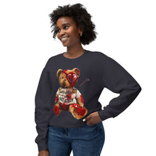Load image into Gallery viewer, Heartbroken Bear Crewneck Sweatshirt — "Love Requires Integrity" Graphic
