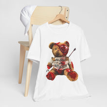Load image into Gallery viewer, Teddy Heartbreak Tee — Cute Grunge Bear with ‘Love, Pain, Integrity’ Graphic
