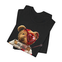 Load image into Gallery viewer, Teddy Heartbreak Tee — Cute Grunge Bear with ‘Love, Pain, Integrity’ Graphic
