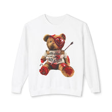 Load image into Gallery viewer, Heartbroken Bear Crewneck Sweatshirt — "Love Requires Integrity" Graphic
