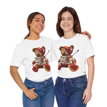 Load image into Gallery viewer, Teddy Heartbreak Tee — Cute Grunge Bear with ‘Love, Pain, Integrity’ Graphic
