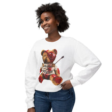 Load image into Gallery viewer, Heartbroken Bear Crewneck Sweatshirt — "Love Requires Integrity" Graphic
